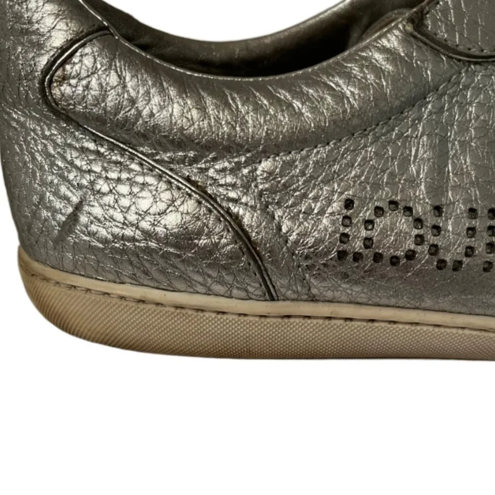 Louis Vuitton Silver leather low trainers, size 9 - Picture 13 of 13